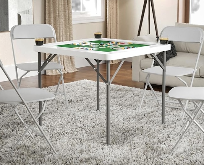 Silas Square Felt Top Folding Table