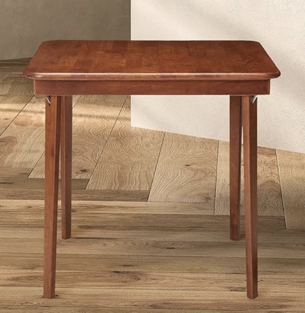 Stakmore Straight Edge Solid Wood Folding Card Table