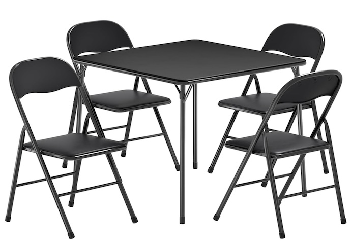 VECELO Folding Card Table and Chair Set