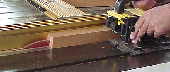 3/4 view showing the first cut