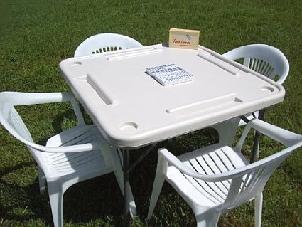Strong Molded Plastic Dominoes Table