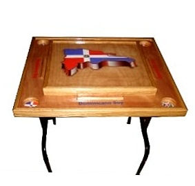 Dominican Republic Domino Table with Folding Legs